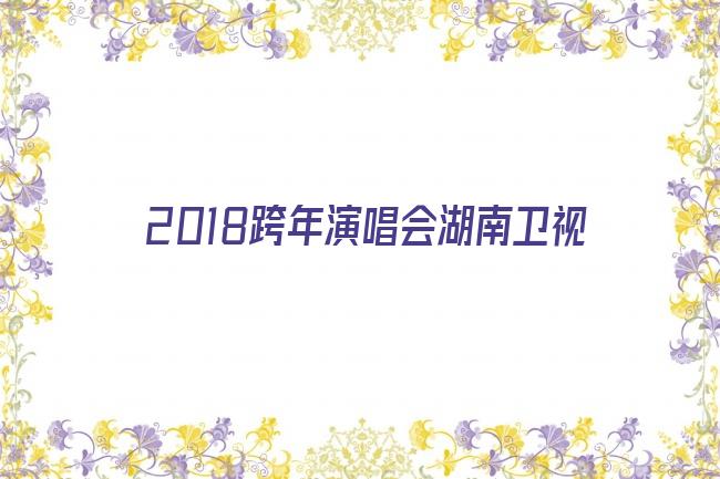 2018跨年演唱会湖南卫视剧照