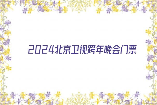 2024北京卫视跨年晚会门票剧照