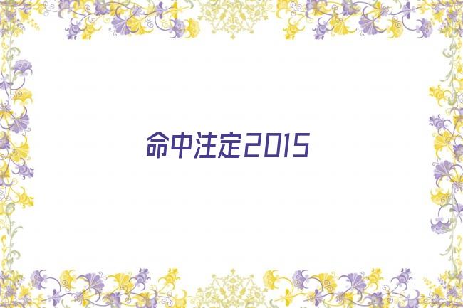 命中注定2015剧照