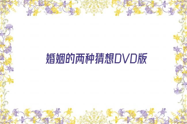 婚姻的两种猜想DVD版剧照