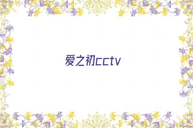 爱之初cctv剧照