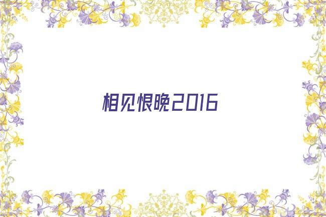 相见恨晚2016剧照