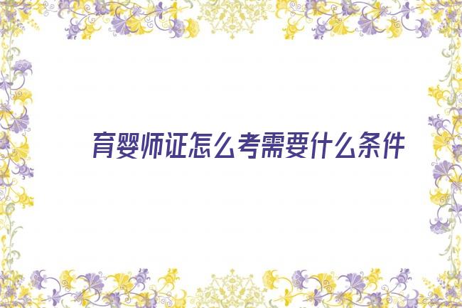 育婴师证怎么考需要什么条件剧照