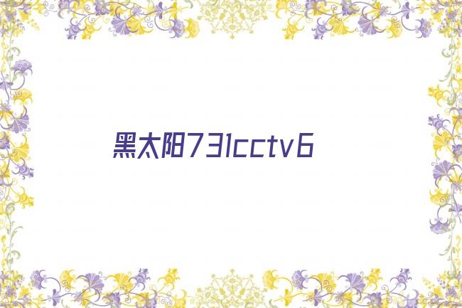 黑太阳731cctv6剧照